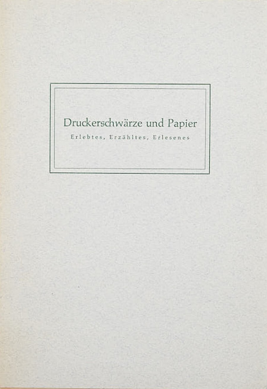 Maximilian Müller-Jabusch: Druckerschwärze und Papier